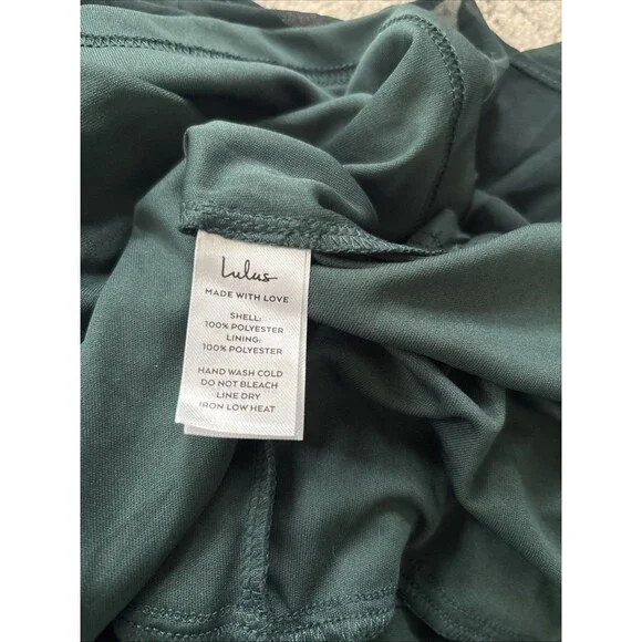 Lulus Always Remarkable Emerald Pleated Off-the-Shoulder Maxi Dress Size Small - Picture 8 of 9